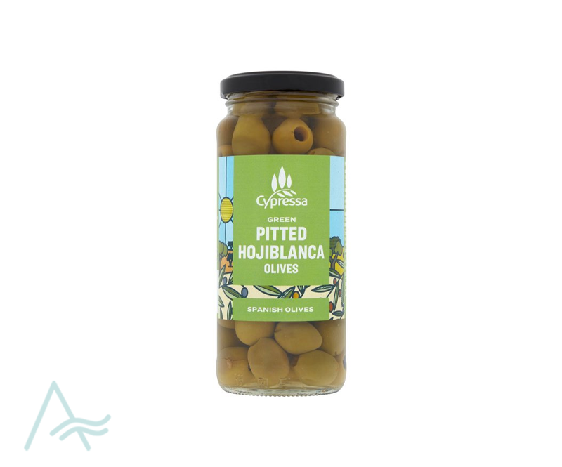 CYPRESSA PITTED GREEN OLIVES 340G