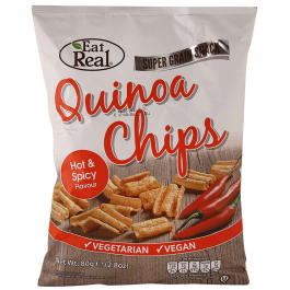 EAT REAL QUINOA CHIPS HOT SPICY 80G