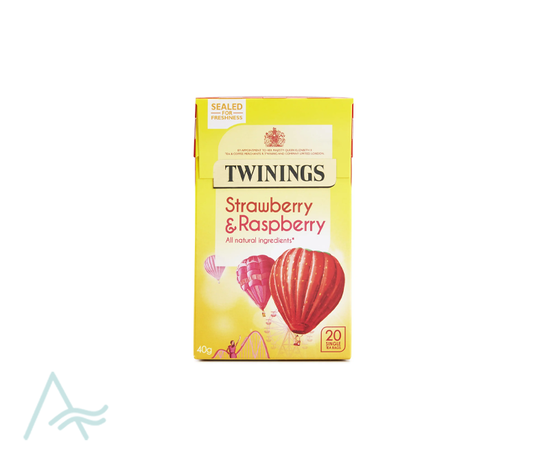 TWININGS STRAWBERRY &RASPBERRY 40GR