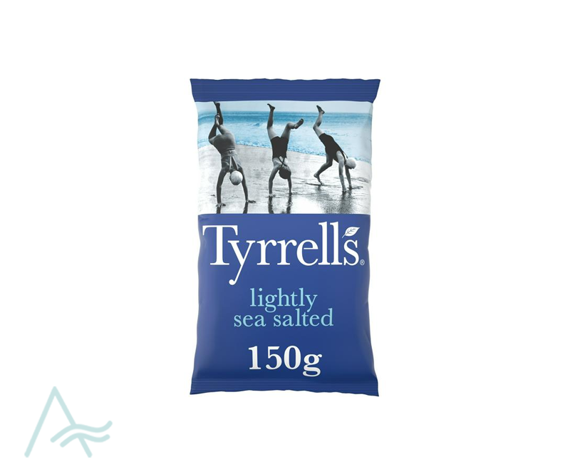 TYRRELLS LIGHTLY SEA SALTED CRISPS 150G