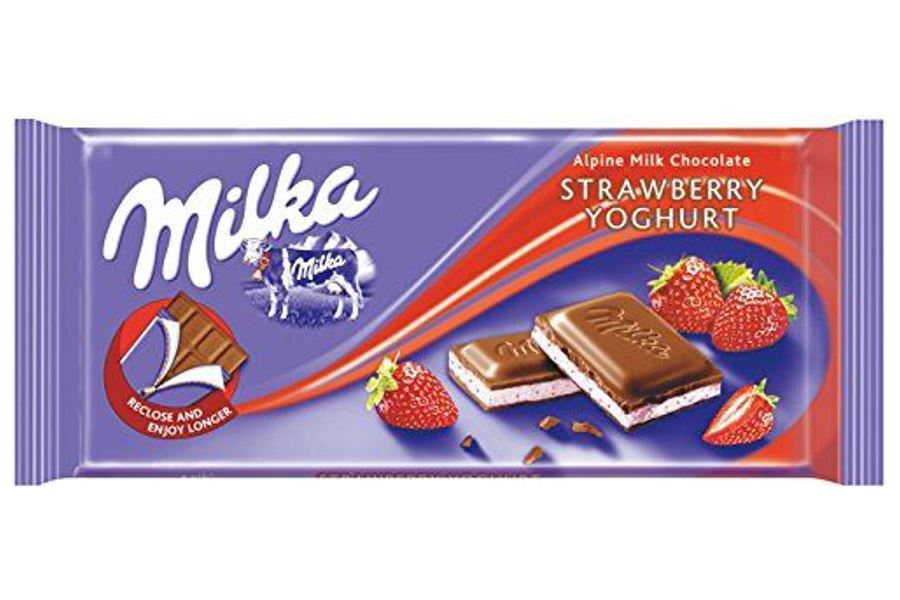 MILKA STRAWBERRY YOGHURT 100G